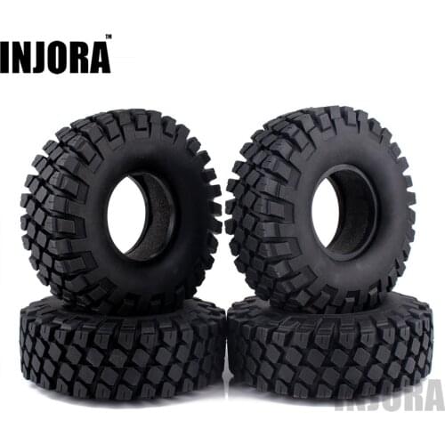 4PCS 114MM 1.9" Rubber Rocks Tyres / Wheel Tires for 1:10 RC Rock Crawler Axial SCX10 90046 AXI03007 Traxxas TRX-4