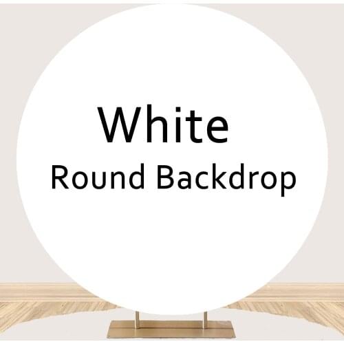 White Round Birthday Background Party Decoration Circle Arch Backdrop Stand Pure Black Photocall Wedding Props Photo Studio