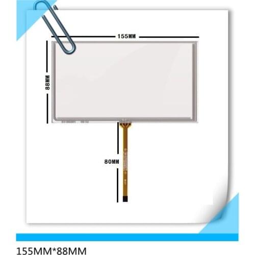 Free shipping New 155mm*88mm 6.2 inch resistance car DVD navigation touch screen 155*88