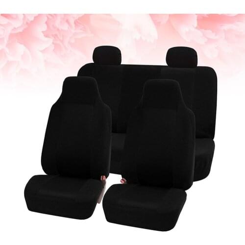 5 Seats Car Seat Cover Universal Auto Seat Cover Durable Wear Resistant Car Interior Accessory Car Seat Protector Mat (Black)