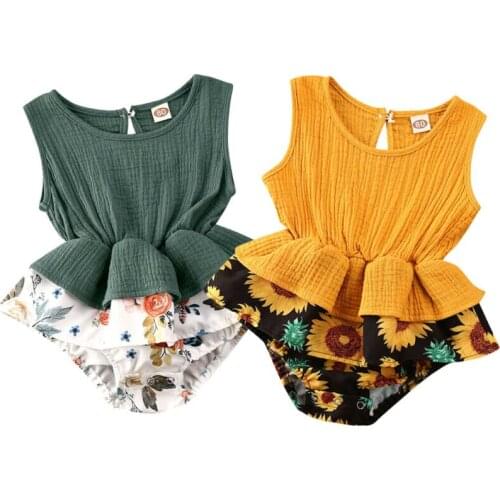 New Kids Baby Girl Clothes Tutu Skirt Romper Jumpsuit Sunsuit Outfits UK Stock