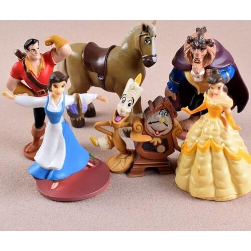 Disney Moive Beauty and the Beast Belle Toy Figures 10CM PVC Action Figure Model Boys and Girls Christmas Gifts Birthday Gift