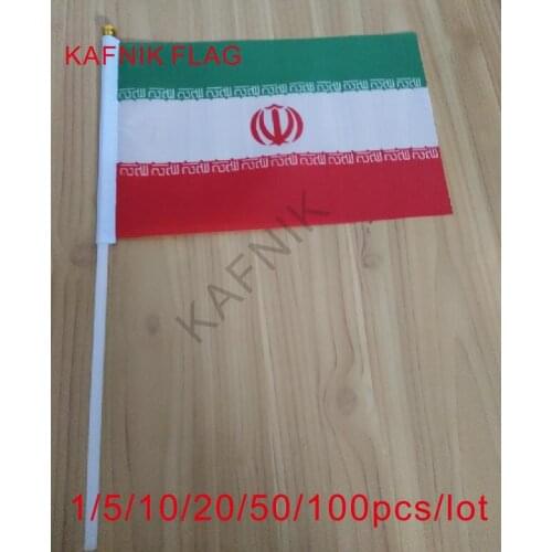 KAFNIK ,10/20/50/100pcs 14*21cm Iran National Flag Office//parade/Festival/Home Decoration 2018 New fashion