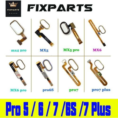 Meizu Pro 6 Home Button MEIZU Pro 7 Plus FingerPrint Flex Cable Ribbon Replacement Parts Black / White /Gold MEIZU Pro 6S Button