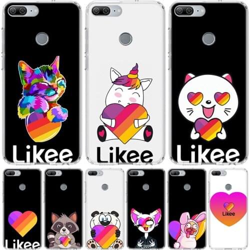 Fashion Likee cat bear love heart Phone Case for Huawei Honor 10 9 Lite Y9 Y5 Y6 Y7 2019 8X 8A 8S 7A 7X 10i 20i Pro V30 Art Coqu