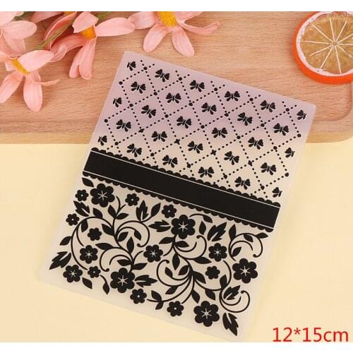 12*15cm high quality Plastic Embossing Folder Clear Stamps Cutting Dies Set 1pc