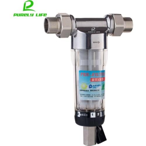 1 inch 3/4" Union Siphon backwash prefilter stainless steel head water filter clearer water whole house pre-filter free shipping