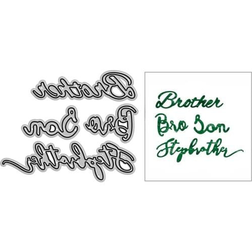 New Brother Son Word Craft Embossing Mold 2021 Metal Cutting Dies for DIY Decorative Scrapbooking Album and Card Making No Stamp