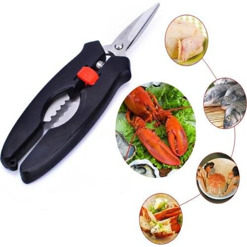 18cm(7'') Seafood peeler Shellfish Lobster Crab Shrimp Tool prawn Scissor Shear Snip Kitchen Shell Leg Cracker