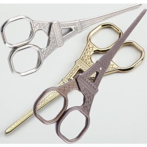 New 2018 Vintage Gold Antique Embroidery Scissors Sewing Thread Scissors for Cut Cloth Eiffel Tower Scissors Tijeras Corta Hilos