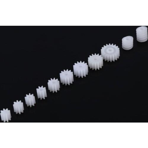 11pcs/Lot Plastic Spindle Worm Gear for Aircraft Car Truck Model Robotic Motor Shaft