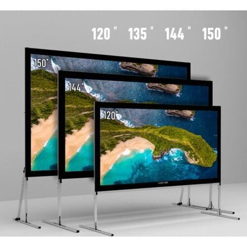 Portable Home Cinema and Business Folding Frame Screen incl. Carrying Bag Mobile Expert front and Rear projection materials