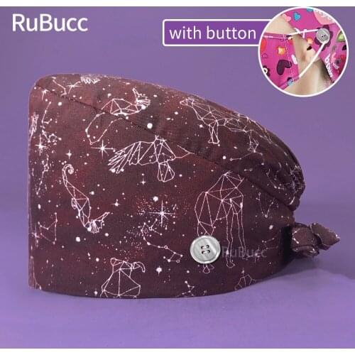 Pet Clinic Medical Hat Multicolor Unisex 100% Cotton Dentist Surgical Beautician Nurse Hospital Caps Nursing Scrubs Doctor Hats