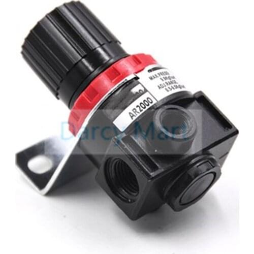 AR2000 1/4" Thread BSP Pneumatic Air Compressor Pressure Regulator Reduction Valve 4MM 6MM 8MM 10MM 12MM Connector Fittings