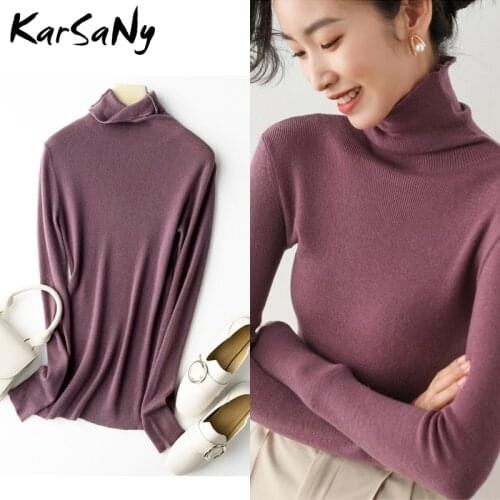 Womens Winter Turtleneck Sweaters And Pullovers Warm Thin Stretch Sweater Women Winter Knitted Top Autumn Woman Sweaters Jumper