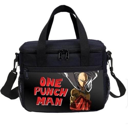 One Punch Man Roomy Student Unisex Lunch Box Bag Fashion High Quality Canvas Work Travel Camping Handbag Urban Crossbody Bag