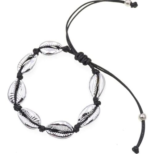 WELLMORE gold Bohemia shell women men bracelets BOHO charm bracelets beach party jewelry wholesale drop shipping