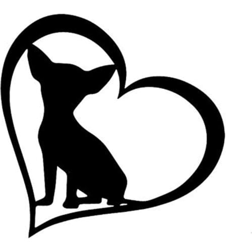 Chihuahua Dog Car Sticker Animal pet lover Rear Windshield Rood Decor Removable AL470