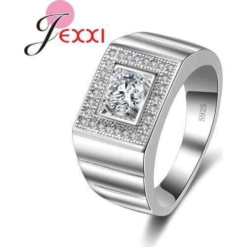 Best Gifts 925 Sterling Silver Cubic Zirconia Stone Ring for Women Female Bridal Wedding Accessories Anillo Jewelry