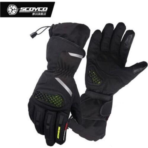 2019 Winter New warm SCOYCO Motorcycle Gloves MC48-2 Waterproof Motorbike Glove Anti wrestling of nylon Polyester PVC Reflective