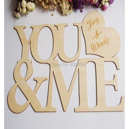 LOVE sign - Wedding sign - Photo booth prop - Wedding booth prop - You and me sign - Wooden wedding signs