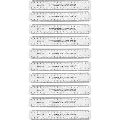 10pcs Women Reusable Silicone Eyebrow Rulers Measuring Eyebrows