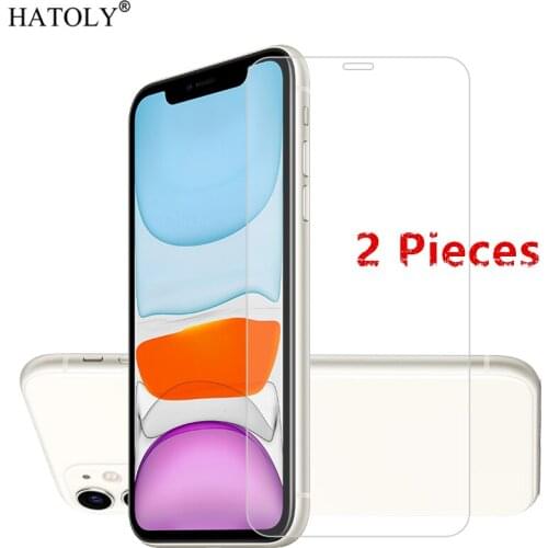 2PCS For iPhone 11 Glass For iPhone 11 Tempered Glass Film Full Glue Hard Phone Screen Protector Protective Glass for iPhone 11