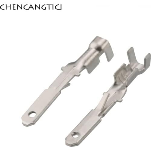 50 pcs H62 brass tinned 2.8mm Splice terminal Automotive connector Pins male Crimp terminal DJ614A-2.8×0.8A