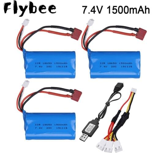 7.4V Battery for wltoys 12428 12423 12401 12402 12403 12404 1/12 RC truck 18650 7.4 V 1500 mAh lipo 20C battery