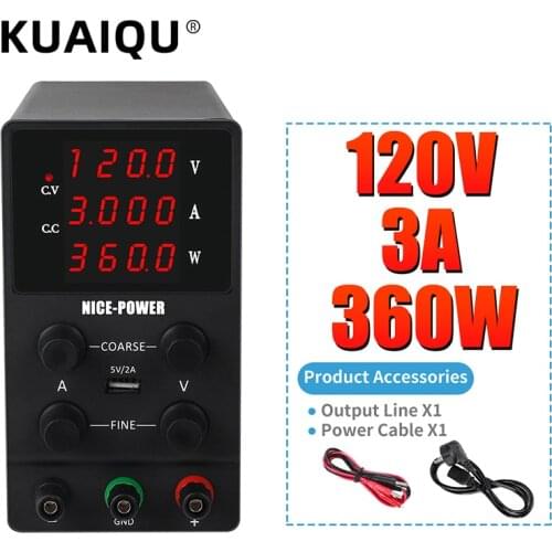 KUAIQU 120V 3A Mini Adjustable Laboratory Switching Power Supply Fonte De Bancada Voltage And Current Regulator 220v110v
