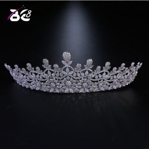 Be 8 New Flower Design AAA Cubic Zircon Crown and Tiaras Headband Noble Bridal Hair Accessories for Wedding Gift H078