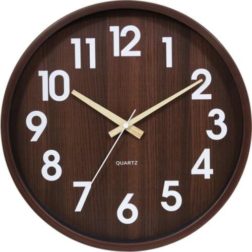 Silent Simple Wall Clock Wooden Modern Design Luxury Creative Digital Wall Clock Living Room Reloj De Pared Home Decoration 50
