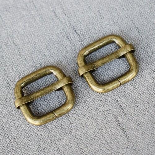 1 Piece 15mm Bronze DIY Metal Heavy Duty Thickness Shoulder Leather Bag Strap Belt Web Rectangle Slider Adjustable Buckle15LXK-g
