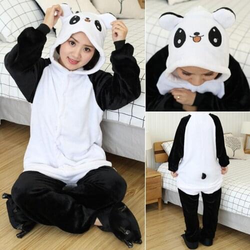Kids Adults Hoodie Unicorn Panda Totoro Onesies Women Children Animal Pajamas Soft Anime Sleepwear Boys Girls Winter Jumpsuits