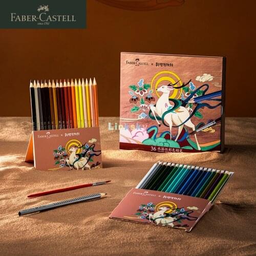 Faber Castell Dunhuang 36 Watercolor Pencils Set for Adults Artists Professionals,Premium Artist Leads, Vibrant Colors