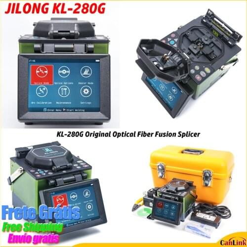 Brand New FTTH Toolkit Fusion Box JILONG KL-280G Original Optical Fiber Fusion Splicer Kit Cleaver Fusion splicing Machine