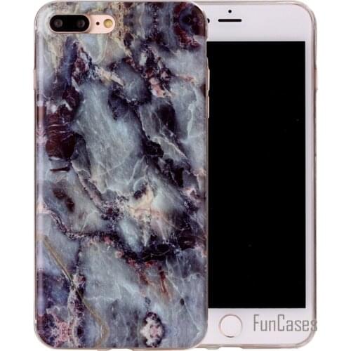Brand Marble Case For iPhone 7 Case Black Stone Pattern Soft Silicone Cover For iPhone 7 Plus Cases Capa Para Fundas