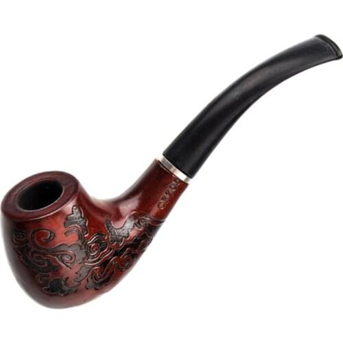 FS-9705 Classical Detachable Wooden Cigarette Tobacco Smoking Pipe Boutique Pipe Indoor Decorations