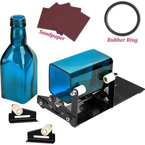 Glass Bottle Cutting Tools Bottle Cutter Wine Beer Glass Sculptures Cutter Glass Cutting Machine for DIY Metal Pad Bottle Holder