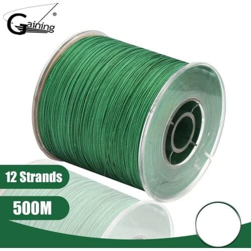 500M Braided Fishing Line 12 Strands Super Braid PE Line Fishing Line 35-180LB Fishing All Ocean Boat Fishing