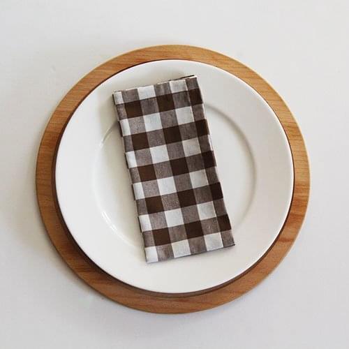 Loseta Large Coffee 12 PCS Napkins Cotton Fabric Napkin Table Dinner Napkins Special Day Hand Made 30 CM X 30 CM