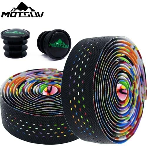 MOTSUV Road Bike Handlebar Tape Bike Accessories 1 Pair Cycling Soft PU EVA Anti-Slip Bicycle Bar Tape Bycicle Accessories