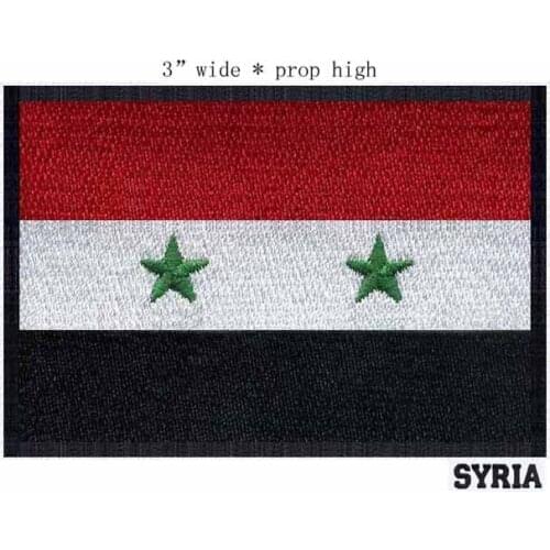 SYRIA embroidery flag patch 3" wide army /patch for clothes/ lace cloth doilies
