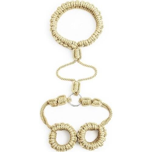 Natural Shibari Cotton Hemp Rope Sexo Bdsm Game Bondage Slave Restraints System Handcuffs Collar Ankle Cuffs Fetish Toys