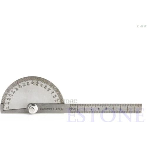 Stainless Steel Round Head Rotary Protractor Angle Finder Rule Measure Tool Kit M12 dropship