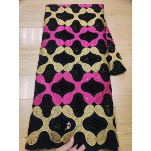 Nigerian 100% Cotton Big Lace Dry Lace Fabric Embroidery in Switzerland African Swiss Voile Lace Fabrics 5 yards