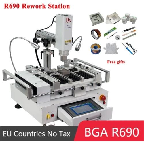 BGA rework station LY R690 V.3 3 zones hot air touch screen soldering station with laser point 4300W tool kit built-in vacuum