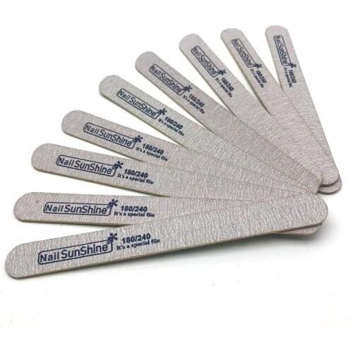 50pcs Sandpaper Wood Nail File for Gel Nails 180/240 Professional Manicure Buffer Pedicure Double-sided Set De Limas Nail Tools