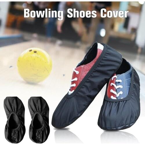 Premium Black Elastic Fabric Sports Bowling Shoe Slider Cover Replacement Accessories Bowling Sports Shoes Cover Bowling Ball 4