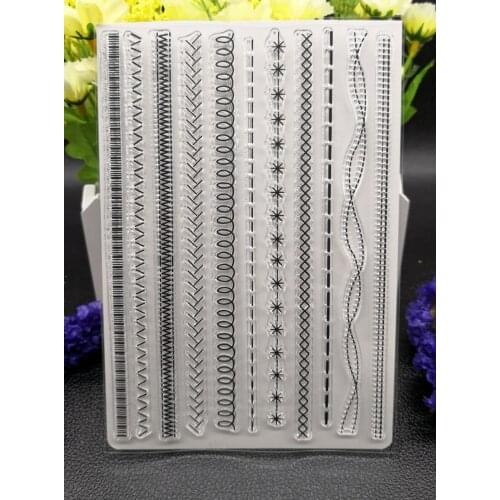 Line Clear Silicone Rubber Stamp for DIY scrapbooking/photo album Decorative craft A90